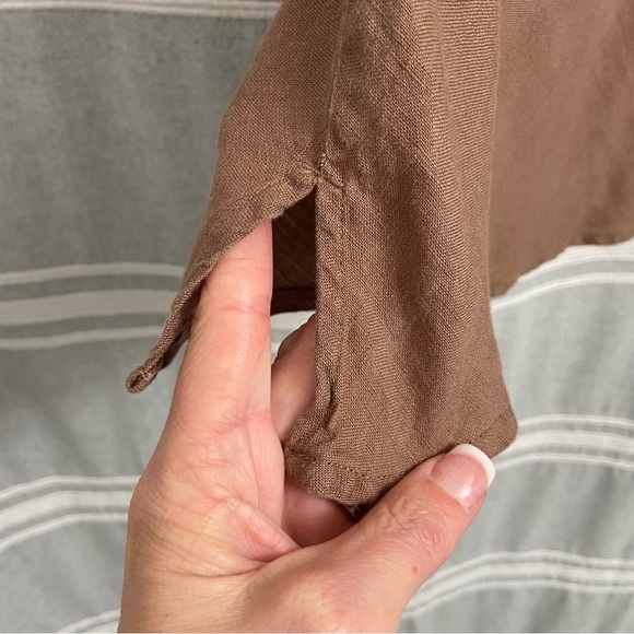 J Jill / Brown Linen Sleeveless Tank Top Size S Petite - Picture 6 of 9